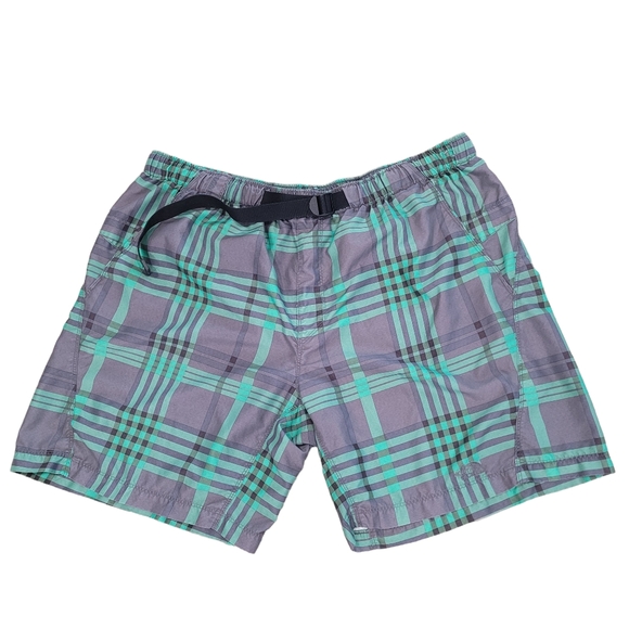 The North Face Other - The North Face Swim Trunks Shorts Mens XXL Performance Belt Green Plaid Lined